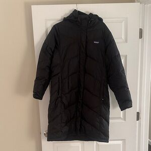 Patagonia Women's Long Black “Down With It” Parka